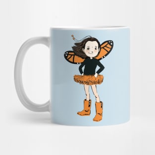 Cute Monarch Butterfly Girl Mug